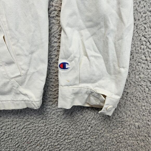 Champion X Urban Outfitters Exclusive Woven Rally Jacket Mens Size Large Cream - Picture 3 of 11